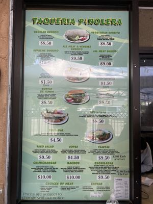 Menu photo 1 Taqueria Pinolera Chico, CA