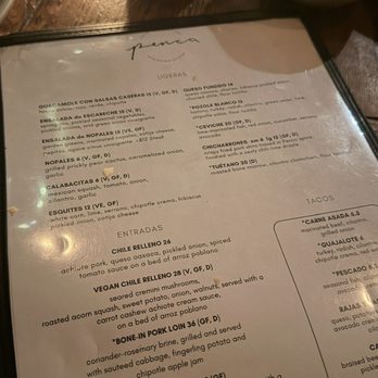 Penca - Menu - Mexican Near Me - Tucson, Arizona