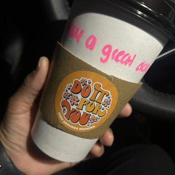 High Grounds Brewing - Hot Brown sugar cinnamon Latte with oatmeal and one extra shot of - Coffee & Tea Near Me