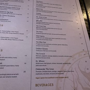 The Owl Bar  - The menu - Pizza Near Me - Frisco, Texas