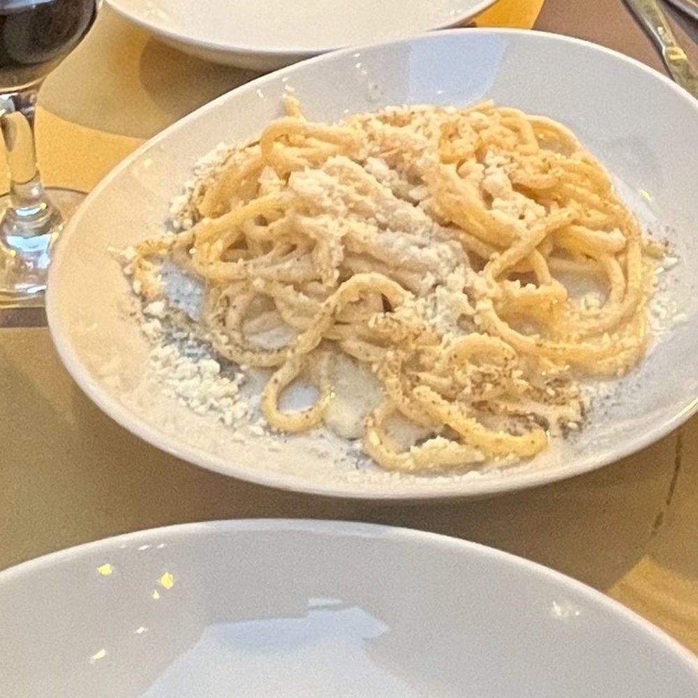Looks good right!? Bland and under cooked noodles. And they don't care...