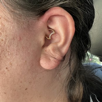 Tattoo Revolution - Gold moon for my daith! - Tattoo Near Me - Redlands, California