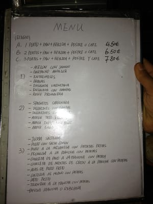 Menu photo 1 Mojacar Valencia, V