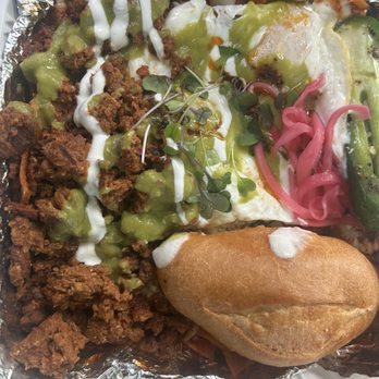 Chila-killer Cafe - Chilaquiles rojas con chorizo. - Cafes Near Me - Rohnert Park, California Chila-killer Cafe - Chilaquiles rojas con chorizo. - Cafes Near Me - Rohnert Park, California