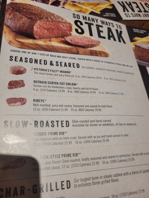 Menu photo 2 Outback Steakhouse Madison Heights, MI Menu photo 2 Outback Steakhouse Madison Heights, MI