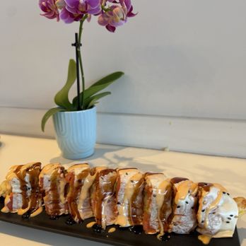 RollStop Sushi - BTS roll: in: shrimp tempura, spicy tuna, crab meat, avocado . Out: wrapped in a no-rice soy wrap - Japanese Near Me - San Pedro, California RollStop Sushi - BTS roll: in: shrimp tempura, spicy tuna, crab meat, avocado . Out: wrapped in a no-rice soy wrap - Japanese Near Me - San Pedro, California