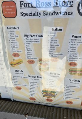 Menu photo 1 Fort Ross Store Jenner, CA