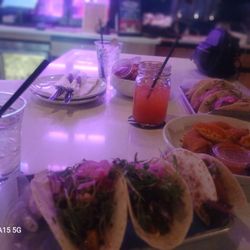 Infused Restaurant & Bar - Shrimp Tacos, Buffalo chicken rolls and drinks