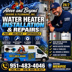 Above and Beyond Drains & Plumbing - Water heater and tankless installation and repairs