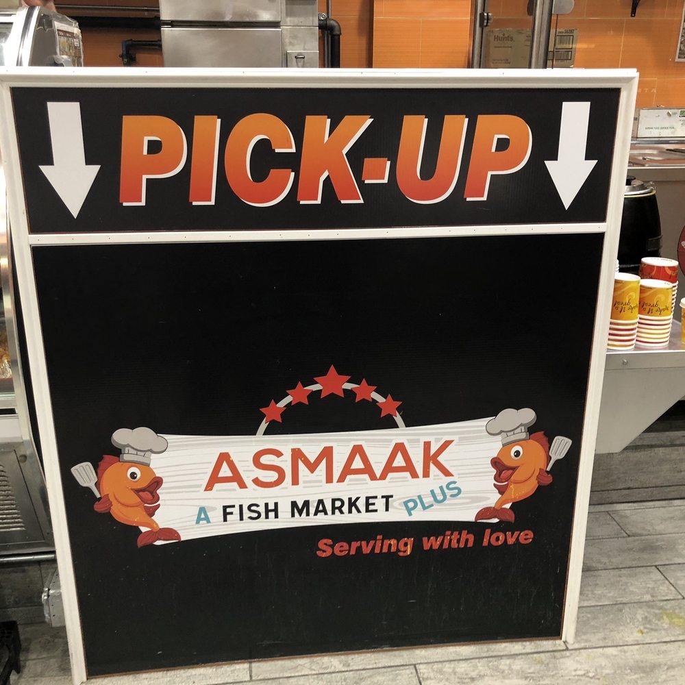 Asmaak A Fish Market Plus - pick up sign - Seafood Near Me - Bronx, New York
