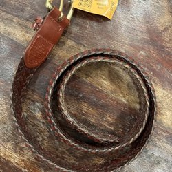 Vintage braided leather Coach belt.
