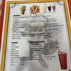 Ruly Bee's - Back of menu