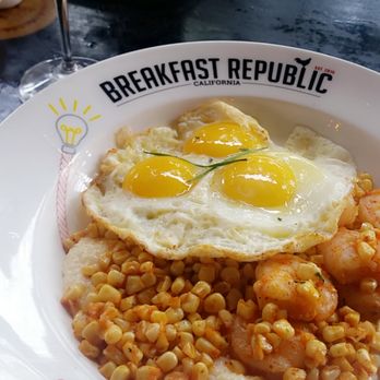 Breakfast Republic - Breakfast shrimp and grits!!! Yes - Breakfast & Brunch Near Me - San Diego, California