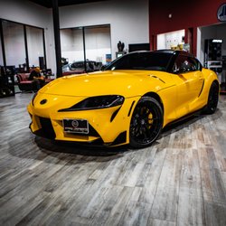 Ceramic Pro Thousand Oaks - 2020 Toyota Supra finished with:Blackout package, Caliper paint, Ceramic pro, custom vinyl design, smoke tail and head lights
