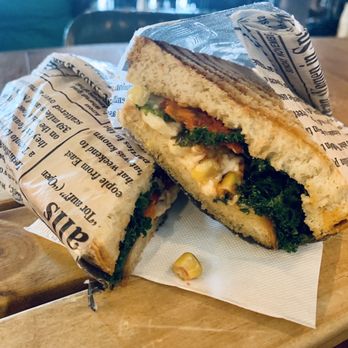 Aroma Craft Coffee - Mozzarella Kale Mix Panini - Coffee Roasteries Near Me - Walnut, California