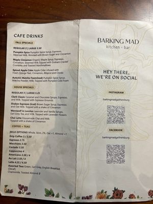 Menu photo 3 Barking Mad Cafe Gaithersburg, MD