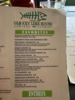 Menu photo 1 Old Key Lime House Lantana, FL Menu photo 1 Old Key Lime House Lantana, FL