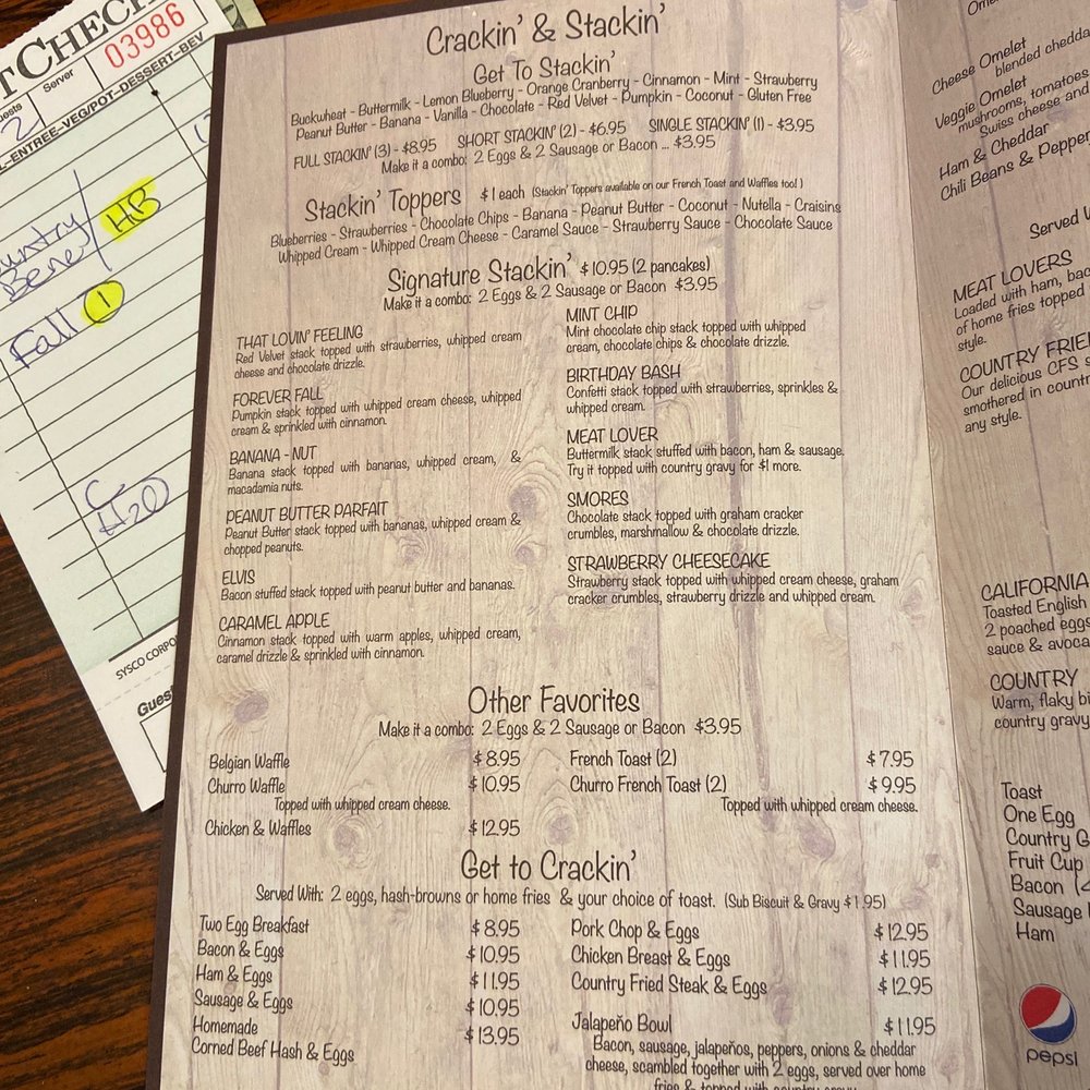 Crackin' & Stackin' - Menu - Breakfast & Brunch Near Me - Central Point, Oregon Crackin' & Stackin' - Menu - Breakfast & Brunch Near Me - Central Point, Oregon