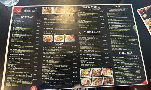 Menu photo 4 TomYumKung Thai Cafe Carrollton, TX