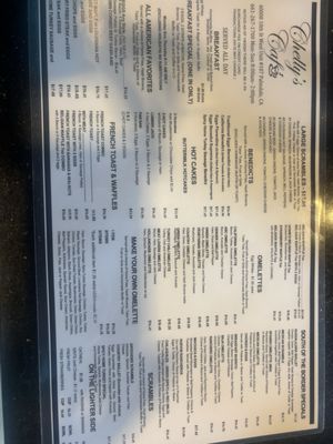 Menu photo 1 Chelly's Cafe Palmdale, CA