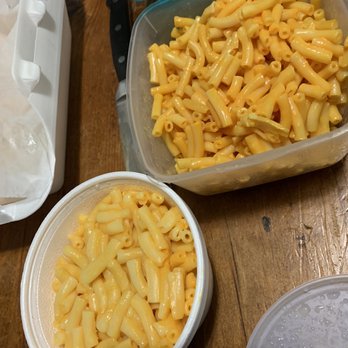 Texas Roadhouse - The KRAFT Mac and cheese I ordered next to the KRAFT Mac and cheese from my lunch that I made - Steakhouses Near Me - Tomball, Texas