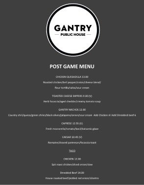 Menu photo 5 Gantry Public House Seattle, WA Menu photo 5 Gantry Public House Seattle, WA