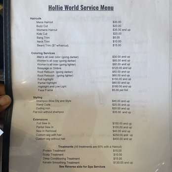 Hollie World - Service menu - Hair Salons Near Me - Dallas, Texas