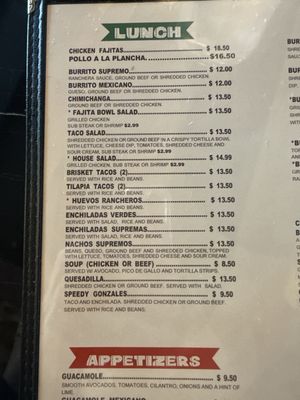 Menu photo 1 El Castillo Mexicano Alpharetta, GA