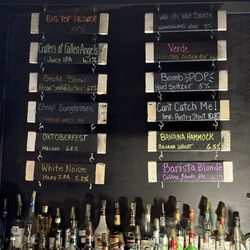 Big Top Brewhouse - Brew list