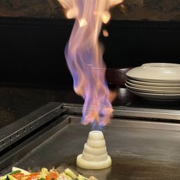 Lighted onion volcano