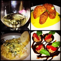 Bin 119 - Four bears chardonnay. Crab cakes. Lobster mac&cheese. Chocolate flite.