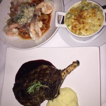 Spaghettini - Bone in ribeye with mashed potatoes and mac & cheese... Seafood conchiglie. The pasta portions are pretty small. - Italian Near Me - Seal Beach, California Spaghettini - Bone in ribeye with mashed potatoes and mac & cheese... Seafood conchiglie. The pasta portions are pretty small. - Italian Near Me - Seal Beach, California