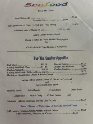 Menu photo 2 Countryside Cafe Moore Haven, FL
