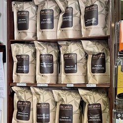 One World Roasters Café - Bags of beans
