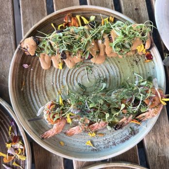 Le Great Outdoor - Shrimp skewer and chicken skewer - Mediterranean Near Me - Santa Monica, California Le Great Outdoor - Shrimp skewer and chicken skewer - Mediterranean Near Me - Santa Monica, California