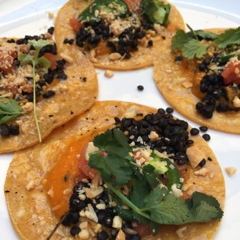 Thomas Hill Organics - Black Lentil Tacos at Thomas Hill Organics - New American Near Me - Paso Robles, California