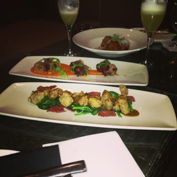 Grace - Oysters on spinach with salami chips, bacon wrapped dates @Grace #foodies #BlaineStaniford @abbymaxtux @cazaderoca - New American Near Me - Fort Worth, Texas Grace - Oysters on spinach with salami chips, bacon wrapped dates @Grace #foodies #BlaineStaniford @abbymaxtux @cazaderoca - New American Near Me - Fort Worth, Texas