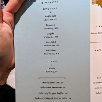 Angler - Menu as of 01.23.19 - Seafood Near Me - San Francisco, California Angler - Menu as of 01.23.19 - Seafood Near Me - San Francisco, California