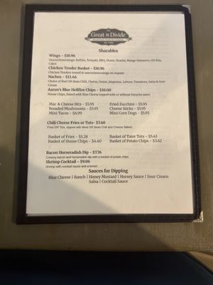 Menu photo 2 The Great Divide Indianapolis, IN Menu photo 2 The Great Divide Indianapolis, IN