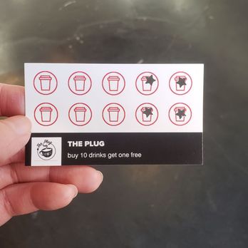 The Plug - Loyalty Rewards card - buy 10, get one free! - Coffee & Tea Near Me - New York, New York