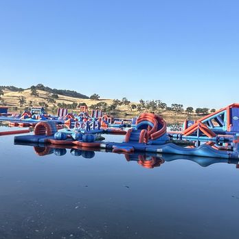 Splash-n-Dash Aqua Park - North America's Largest Floating, Inflatable Waterpark! - Lakes Near Me - Snelling, California Splash-n-Dash Aqua Park - North America's Largest Floating, Inflatable Waterpark! - Lakes Near Me - Snelling, California