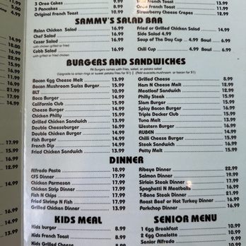 Sammy's Restaurant - Menu 1 - Salad Near Me - Sacramento, California Sammy's Restaurant - Menu 1 - Salad Near Me - Sacramento, California
