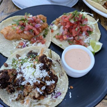 Pablo y Pablo - Cauliflower taco and two fish tacos - Mexican Near Me - Woodinville, Washington