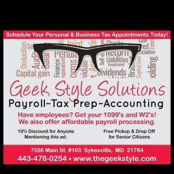 Geek Style Solutions - Tax Services Near Me - Sykesville, Maryland Geek Style Solutions - Tax Services Near Me - Sykesville, Maryland