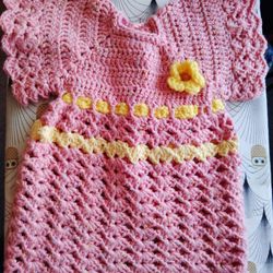 Michaels - This is a picture of the dress I crocheted using yarn purchased from Michaels.