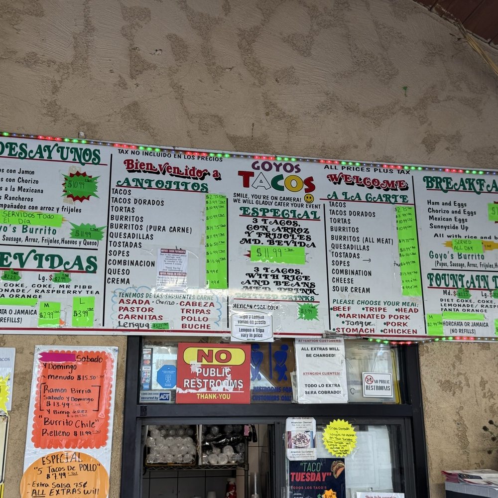 Goyo's Tacos - Menu - Mexican Near Me - Bloomington, California Goyo's Tacos - Menu - Mexican Near Me - Bloomington, California