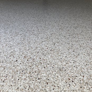 Arceo Epoxy Concrete Coatings - Close up after polyaspartic top coat - Flooring Near Me