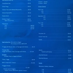 Dino’s On the Bay - Menu