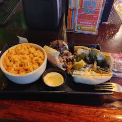 TK Tavern Waterloo - Philly steak and cheese.  Mac and cheese