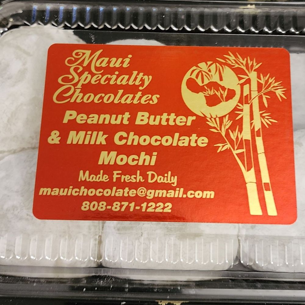 Maui Specialty Chocolates - Peanut Butter and Chocolate Mochi - Desserts Near Me - Kahului, Hawaii Maui Specialty Chocolates - Peanut Butter and Chocolate Mochi - Desserts Near Me - Kahului, Hawaii